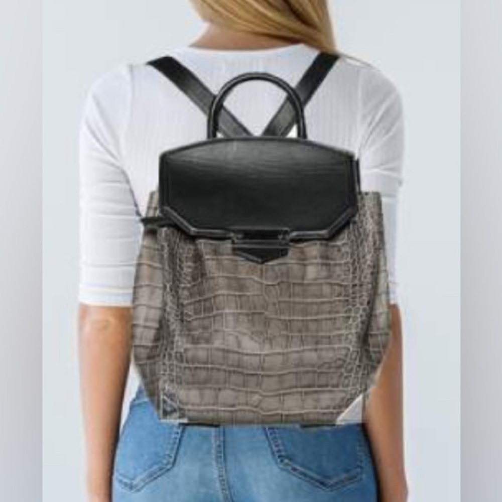 Alexander Wang Croc Embossed Prisma Backpack
